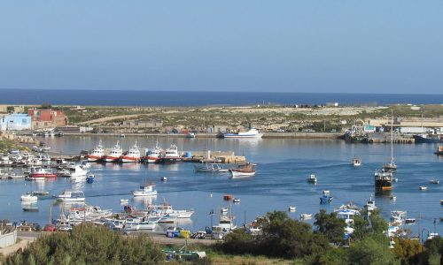 Vista sul porto di Lampedusa
